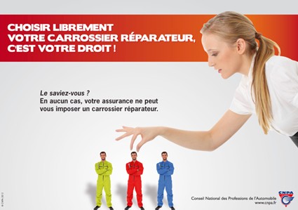 Choisir librement votre carrossier réparateur, c'est votre droit